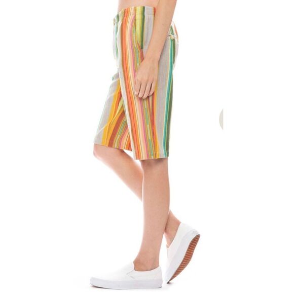 Le Superbe Satillo Bermuda Short Multi Serape Stripe NWOT Size 2 - Picture 4 of 7